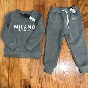 Milano Toddler Gray sweatsuit